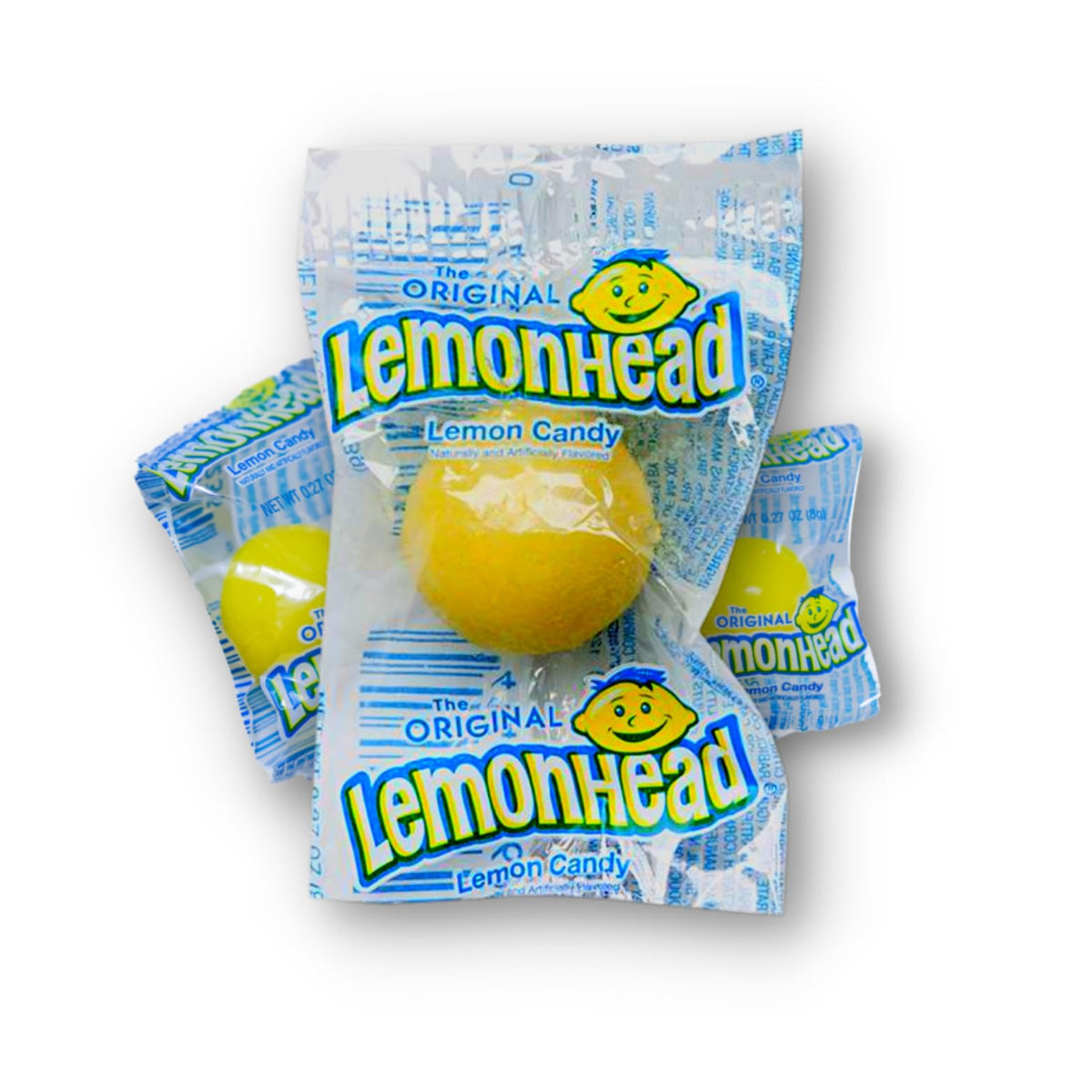 QUEEN JAX Lemonheads bulk packaging with resealable bag for easy snacking.