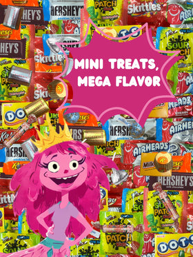 QUEEN JAX pinata candy bulk display for festive moments.