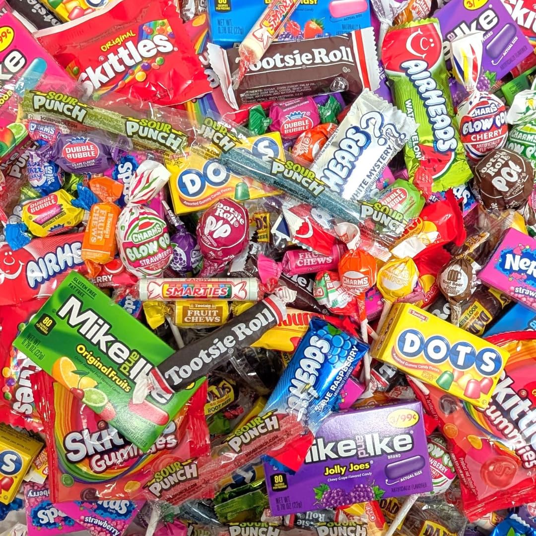 QUEEN JAX Ultimate Candy Variety Bulk Bag with assorted, individually wrapped candies for parties