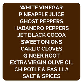 Close-up of Queen Majesty Cocoa Ghost label highlighting vegan, kosher, and no sugar added.