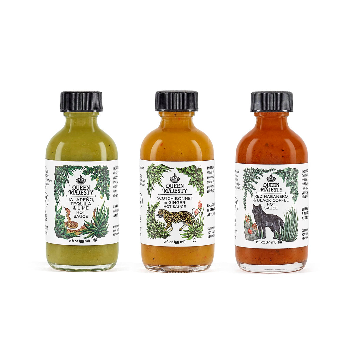 Sampler packaging box showing three flavors for tasting