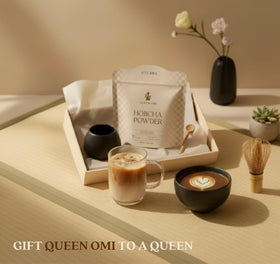 Organic certification label on hojicha packaging signaling natural ingredients.
