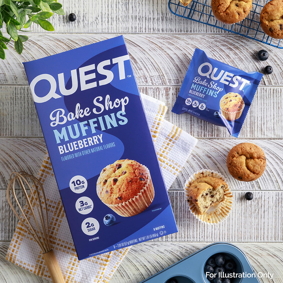Quest Bake Shop Blueberry Muffins post-workout bite supports recovery with tasty convenience.