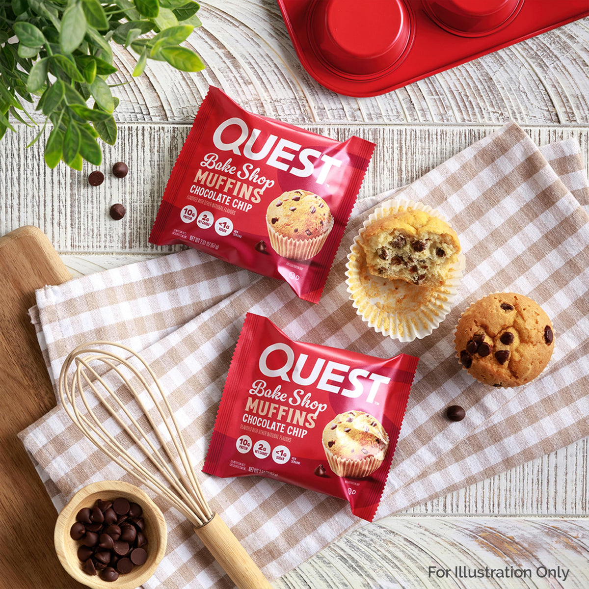 Quest Bake Shop muffin on the go for a quick breakfast.