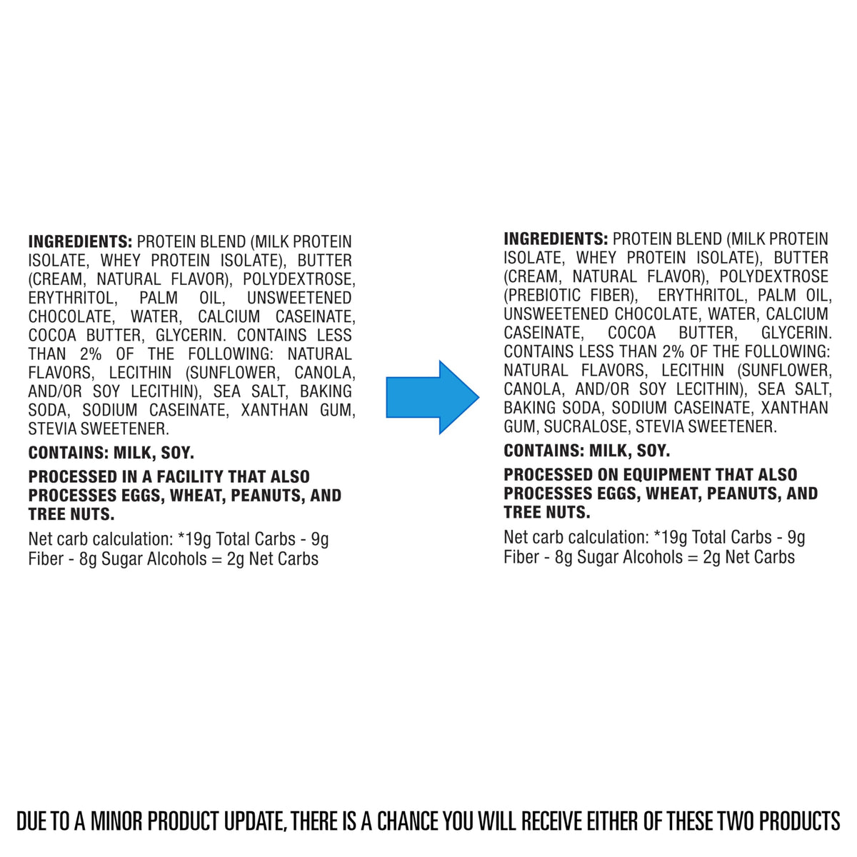 Quest Chocolate Chip Protein Cookie wrapper reveals 59g serving size.