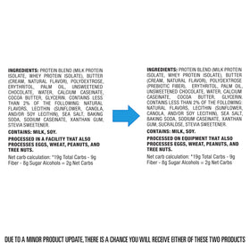 Quest Chocolate Chip Protein Cookie wrapper reveals 59g serving size.