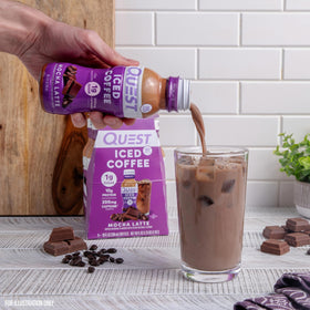 Quest Mocha Latte iced coffee caffeine kick powers focus during daily tasks