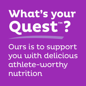 Quest Mocha Latte iced coffee packaging signals convenience for travel and breaks