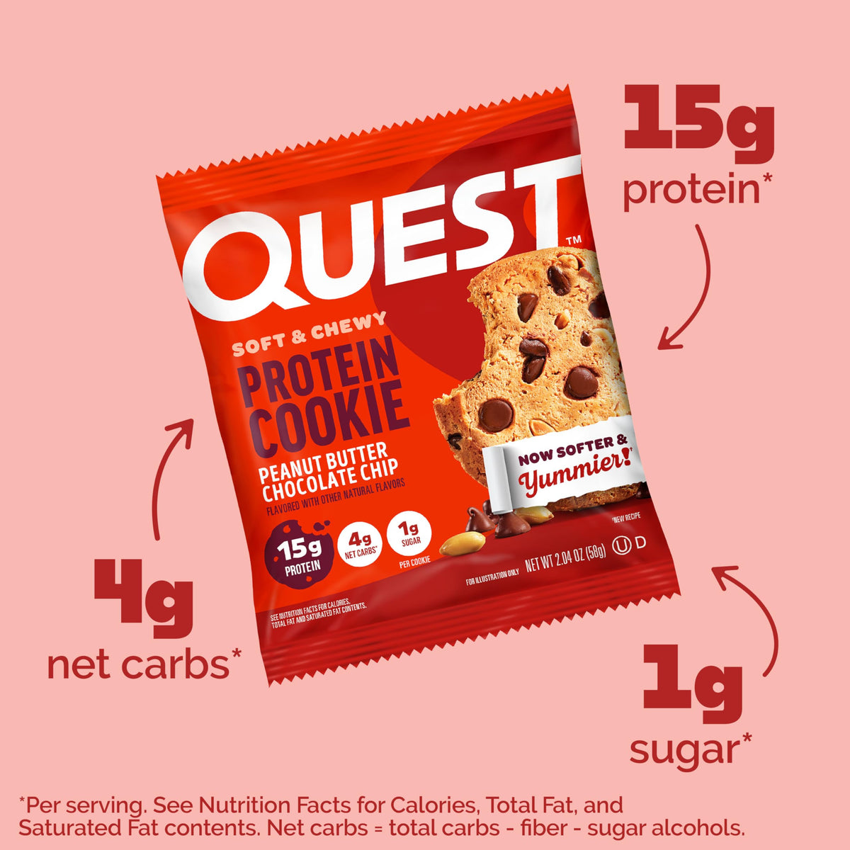 Opening the Quest cookie package for a convenient on-the-go snack
