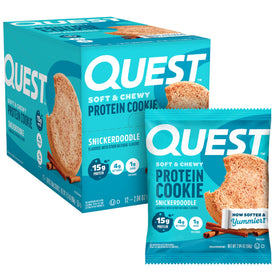 Quest Snickerdoodle protein cookie package highlights keto-friendly snack option