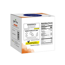 Quik Tea Ginger Chai Latte ingredients label; simple natural components for a clean sip.