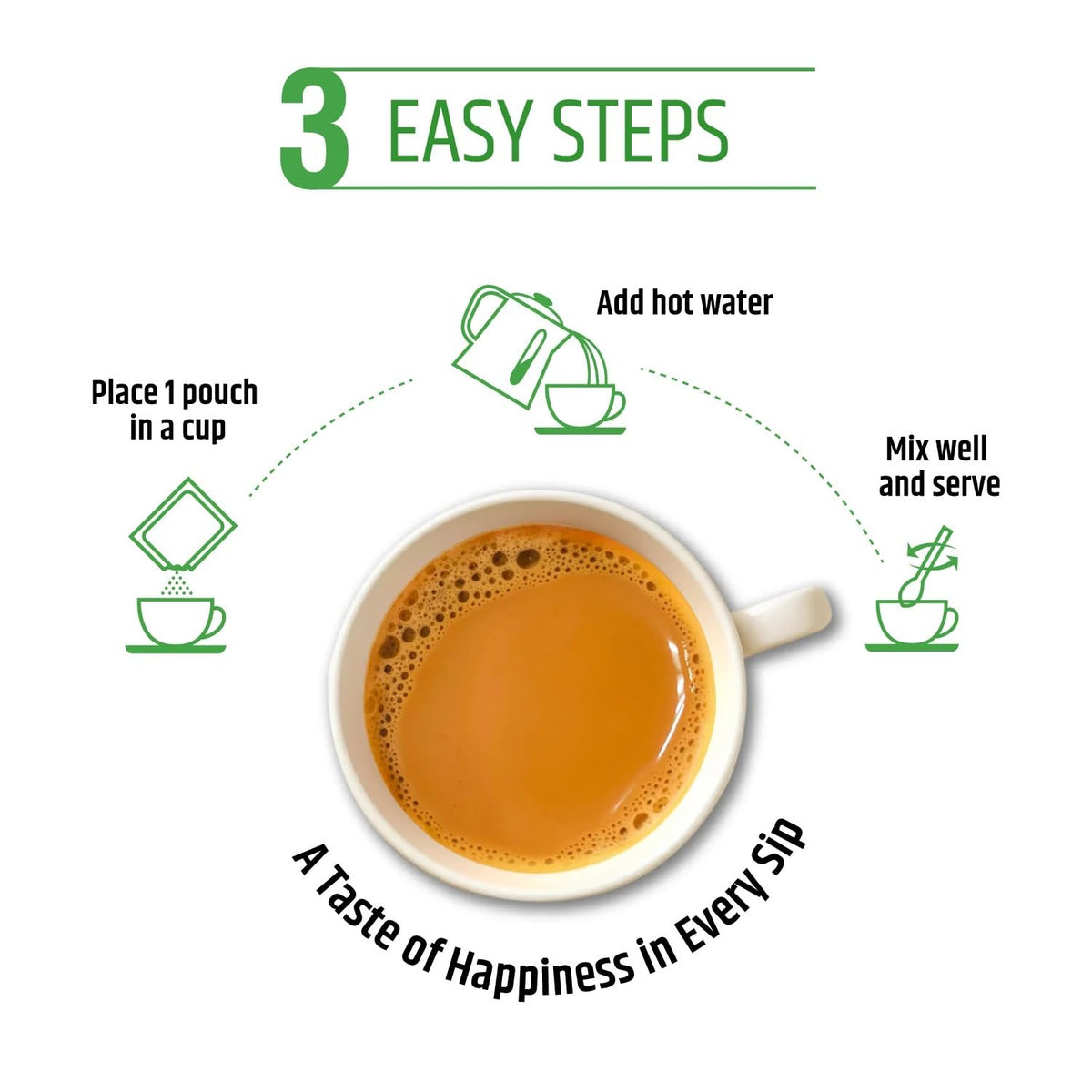 Quik Tea Plain Chai Darjeeling Assam aroma enhances your afternoon ritual.