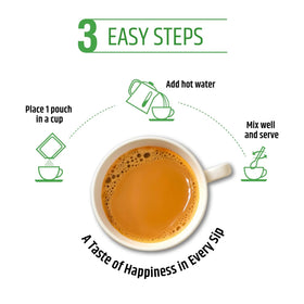 Quik Tea Plain Chai Darjeeling Assam aroma enhances your afternoon ritual.
