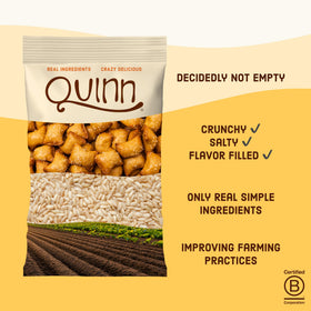 Non-GMO badge on Quinn packaging for transparent ingredients