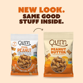 Close-up of Quinn pretzel nuggets showing crunchy shell texture