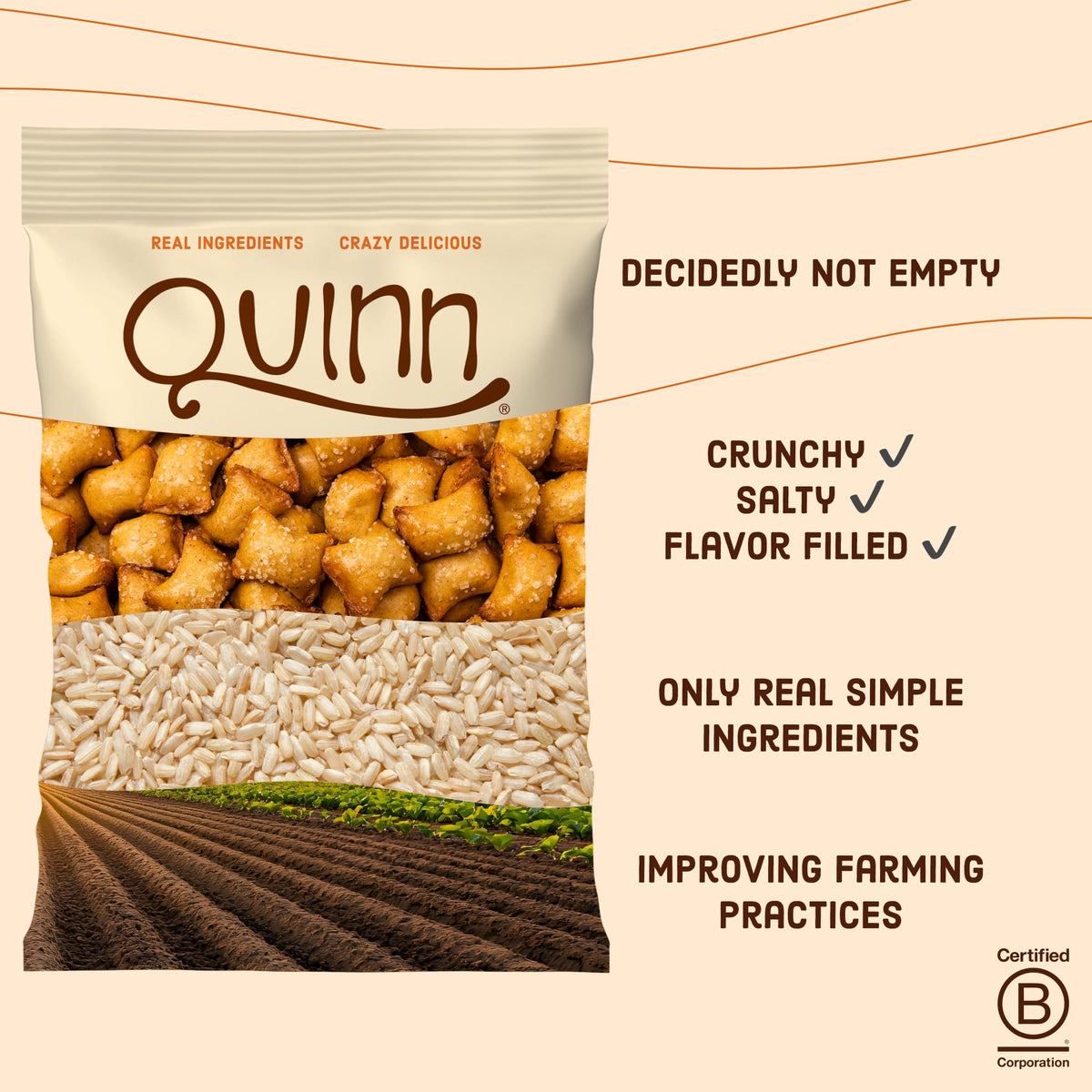 Quinn peanut butter filled pretzel sticks provide a convenient pantry treat.
