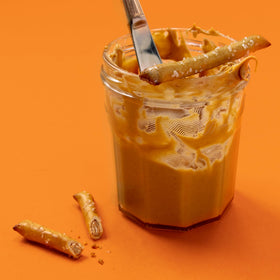 Quinn peanut butter filled pretzel sticks are vegan and dairy-free.