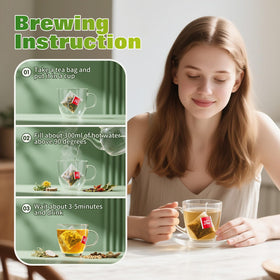 QUMIOBU Tea cup with steam evokes a relaxing ritual after meals.