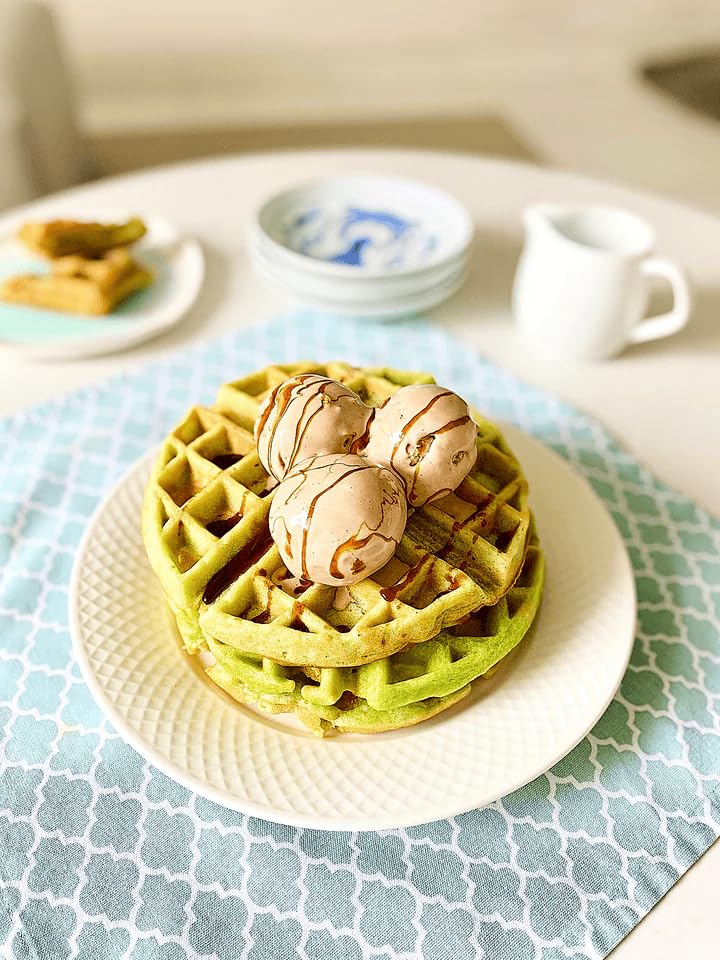 Quoc Viet Foods pandan waffle mix gift box with vibrant packaging.