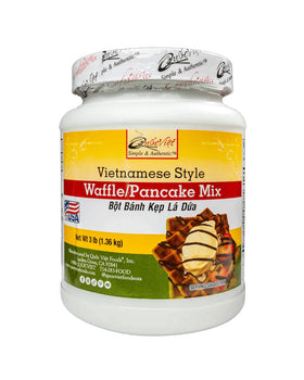 Quoc Viet Foods pandan waffle mix pack, ready to make fluffy breakfast waffles.