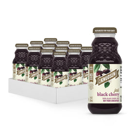 R.W. Knudsen Just Black Cherry Juice ready to blend into a smoothie.