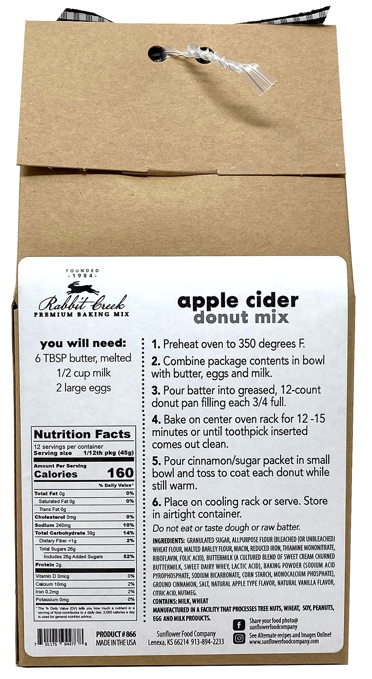 Rabbit Creek Apple Cider Donuts Mix batter in mixing bowl for easy home baking