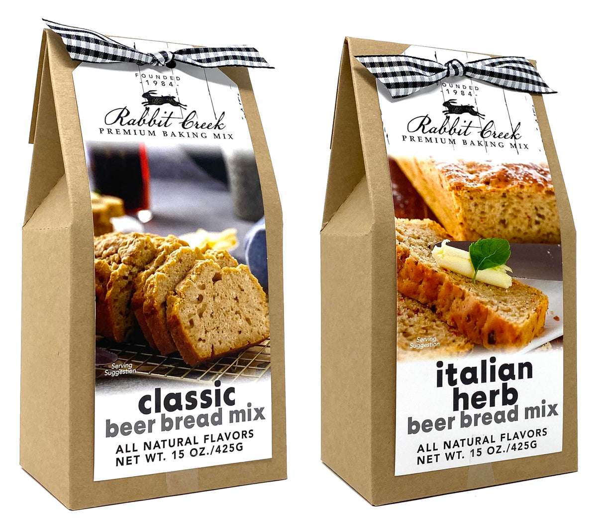 Rabbit Creek beer bread classic mix box, quick and easy to prepare at home.