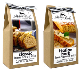Rabbit Creek beer bread classic mix box, quick and easy to prepare at home.