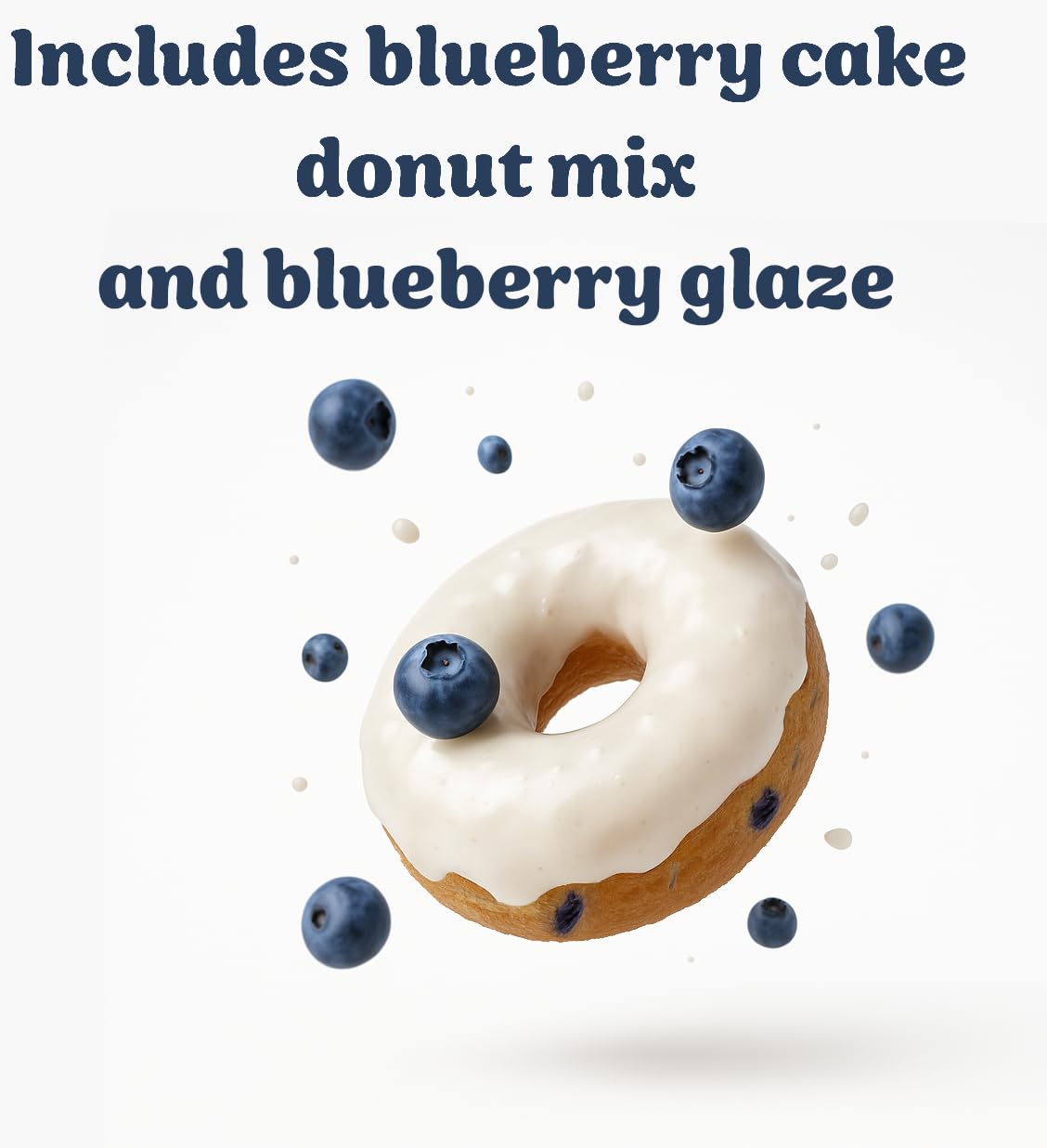 Rabbit Creek Blueberry Donuts Mix baked donuts on pan ready to bake