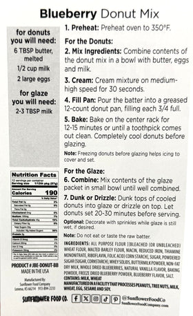 Rabbit Creek Blueberry Donuts Mix close-up blueberries highlighting real fruit flavor
