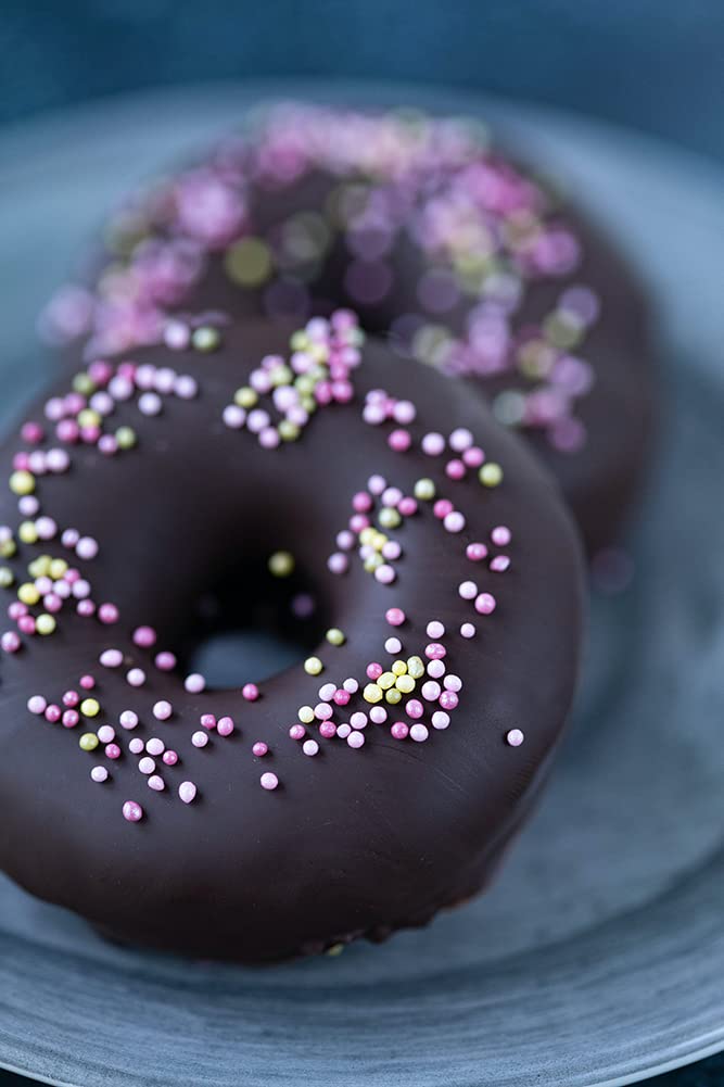 Rabbit Creek chocolate glaze included for a glossy finish on homemade donuts.