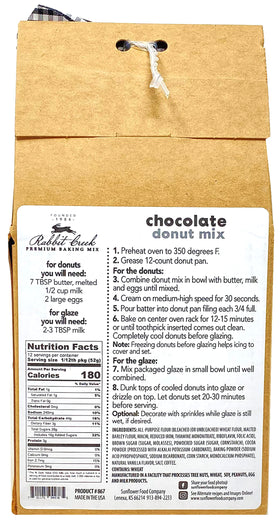 Rabbit Creek donut pan ready batter for easy baked donuts at home.