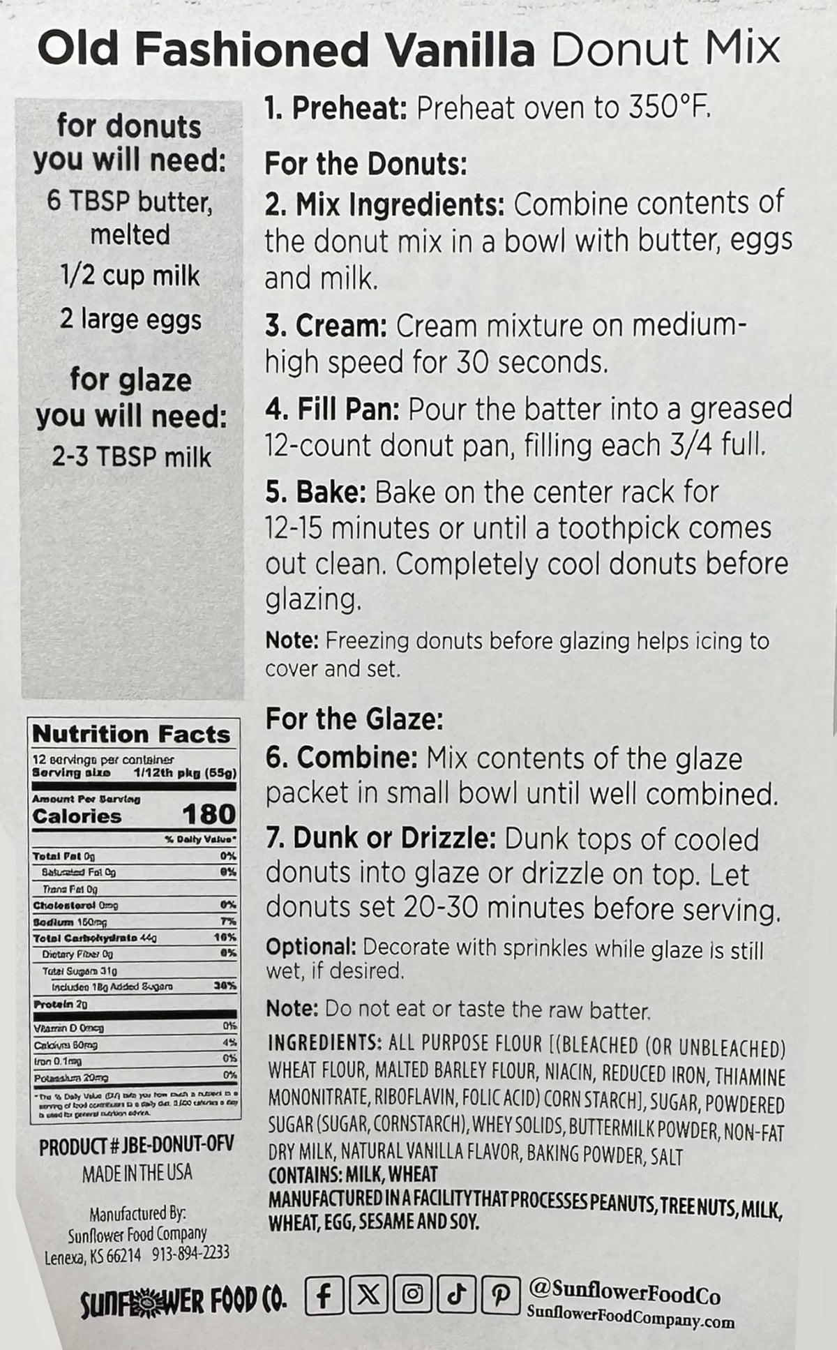 Rabbit Creek baked donuts pan-ready, no frying required for a simple treat.