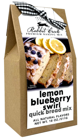 Rabbit Creek Lemon Blueberry Quick Bread Mix box, easy breakfast option