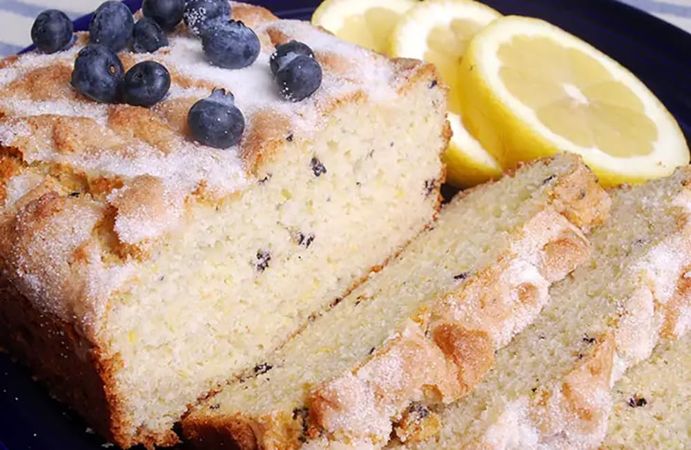 Slice of Lemon Blueberry quick bread from Rabbit Creek, perfect for brunch