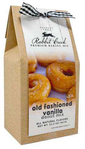 Rabbit Creek Old Fashioned Vanilla Donuts mix in a bowl ready to blend for easy at-home baking.