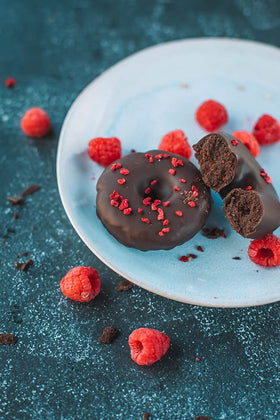 Rabbit Creek oven-baked donuts look fluffy after a 12–15 minute bake.