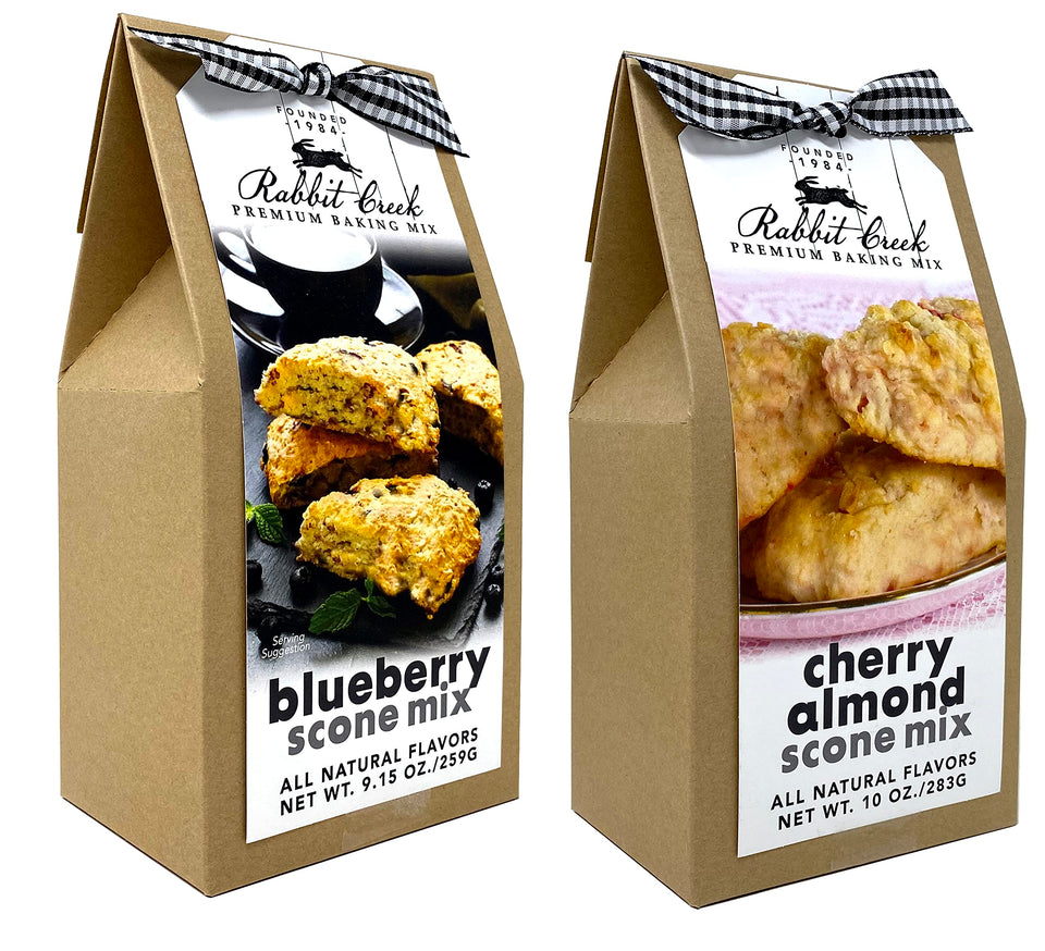 Rabbit Creek Blueberry Cream Scone Mix packaging, ideal for quick weekend baking.