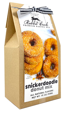 Rabbit Creek Snickerdoodle Donuts Mix pack ready for quick at-home baking.