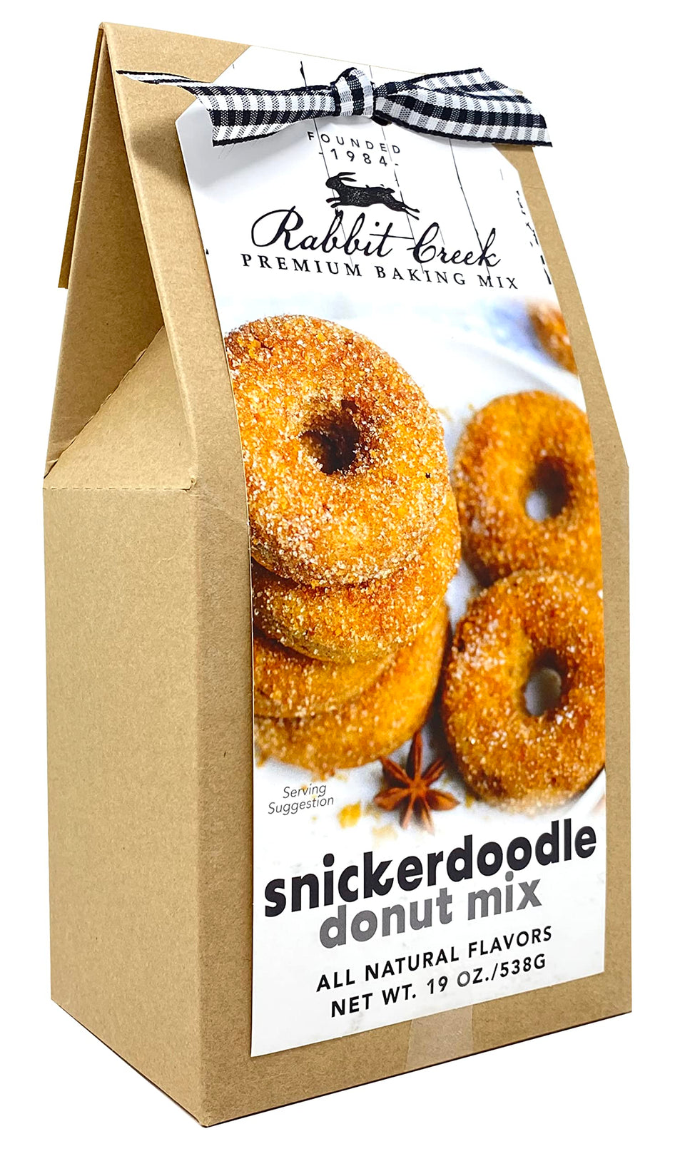Rabbit Creek Snickerdoodle Donuts Mix pack ready for quick at-home baking.