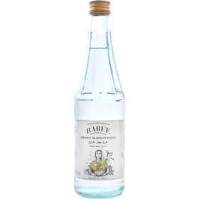Rabee Orange Blossom Water bottle pour adds delicate aroma to desserts.