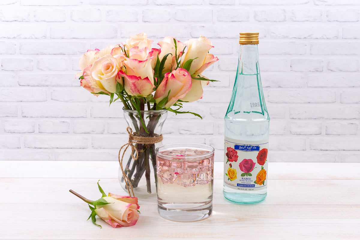 Rabee Rose Water used with Persian dishes for authentic flavor