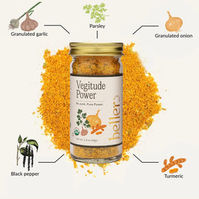 Turmeric powder adds warm color to Vegitude Power blend