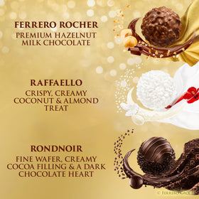 Raffaello coconut-almond confections with creamy almond center.