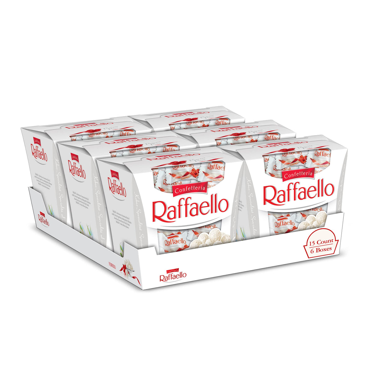 Raffaello gift box six-pack, premium confection ideal for gifting and sharing