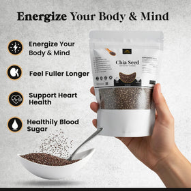 RAFFINO Purely Haven chia seeds in smoothie adding texture