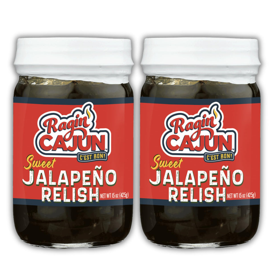 Ragin' Cajun Sweet Jalapeño Relish bottle front view highlighting bold flavor