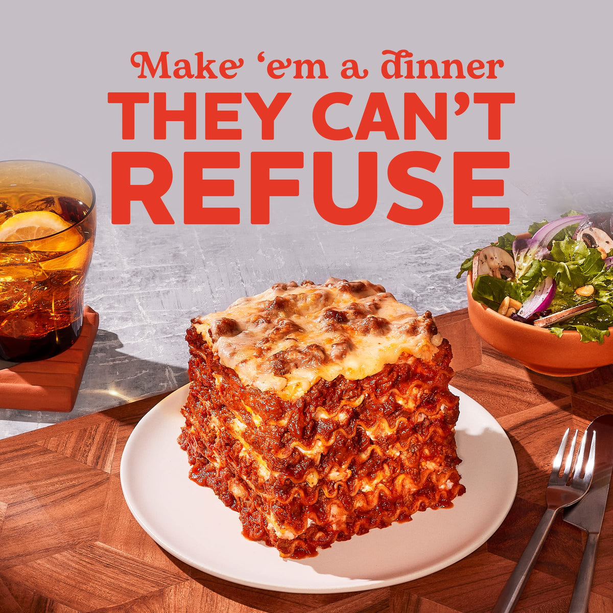 RAGÚ Old World Style Sauce with Meat on a family dinner table scene