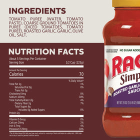 RAGÚ Simply Roasted Garlic sauce layered in lasagna with ricotta