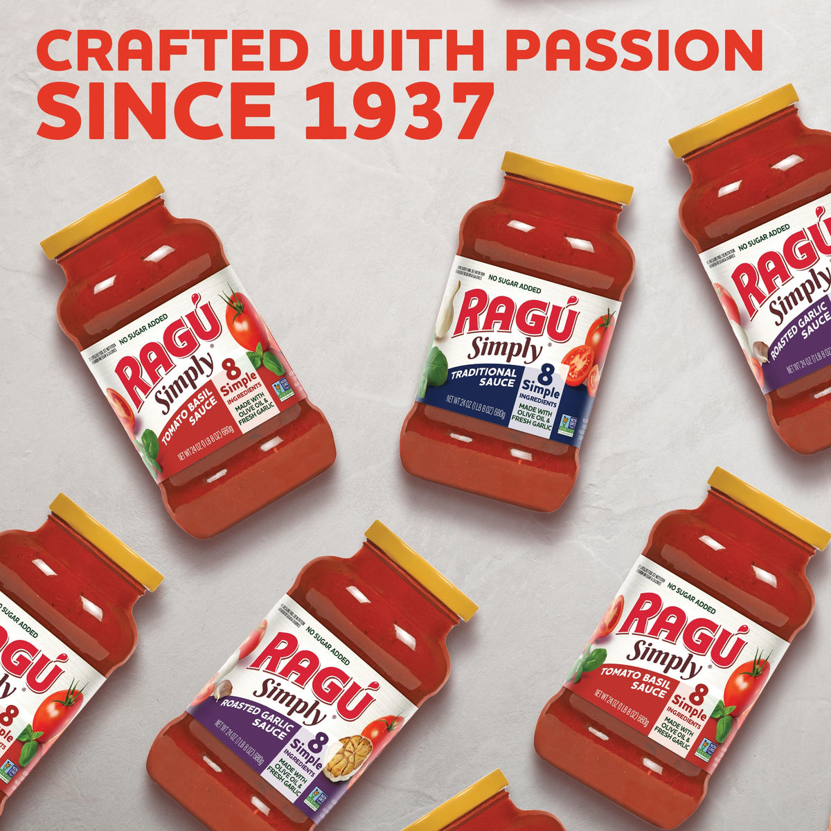 RAGÚ Simply Traditional on kitchen counter for family dinners